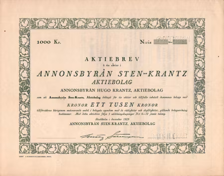 Annonsbyrån Sten-Krantz AB