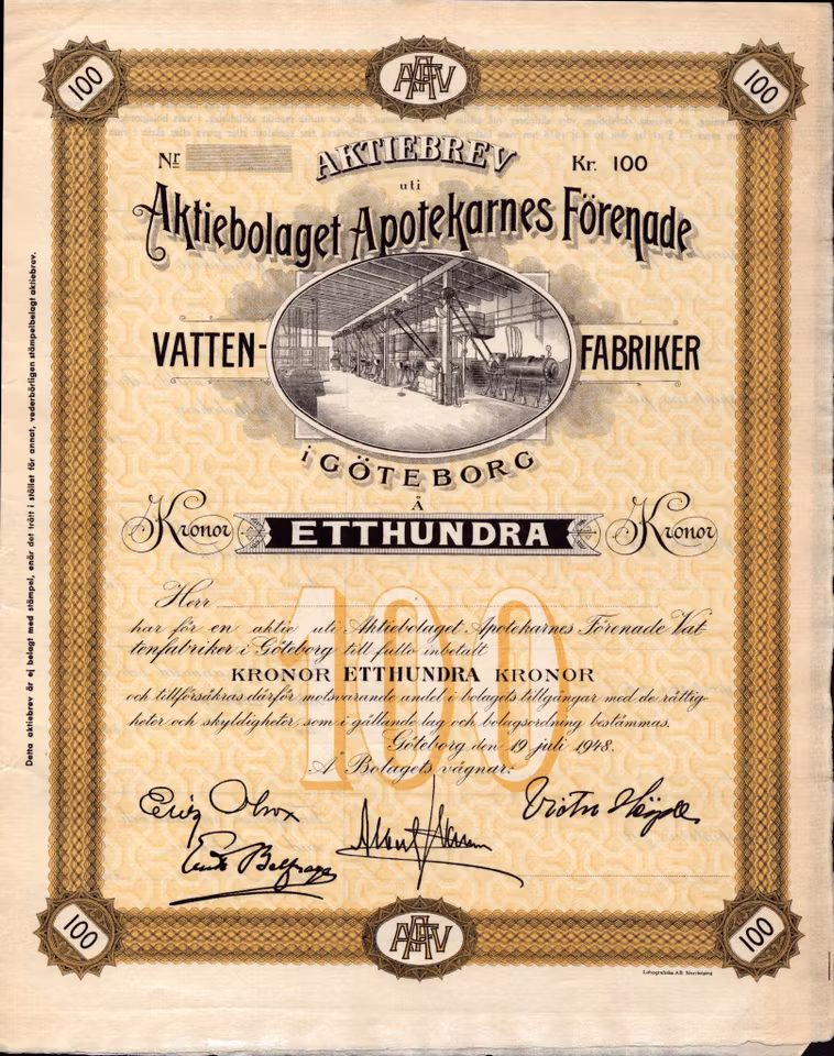 Apotekarnes Förenade Vatten-fabriker, AB, 1948