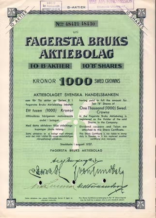 Fagersta Bruk, AB, 1937