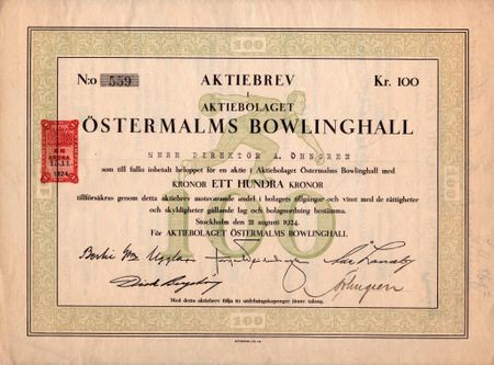 Östermalms Bowlinghall, AB