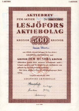 Lesjöfors, AB, 1969