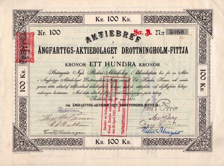 Ångfartygs AB Drottningholm-Fittja 1918