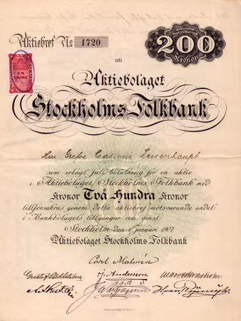 Stockholms Folkbank, AB
