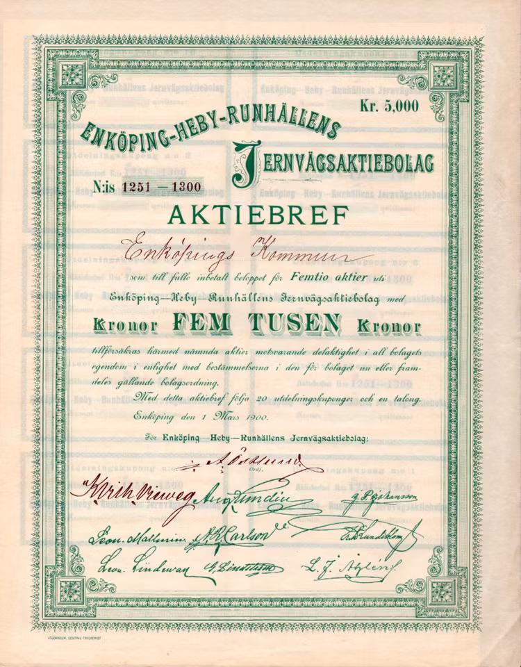 Enköping-Heby-Runhällens Jernvägs AB