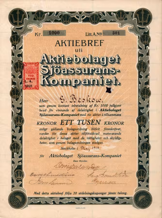 Sjöassurans-Kompaniet, AB, 1918