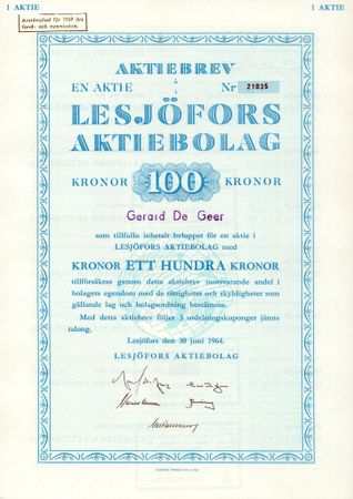 Lesjöfors, AB, 100 kr