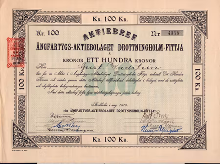 Ångfartygs AB Drottningholm-Fittja 1919