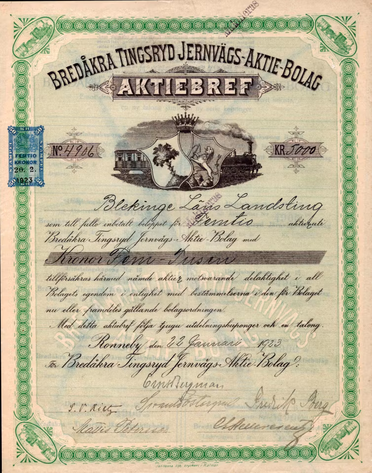 Bredåkra Tingsryd Jernvägs AB