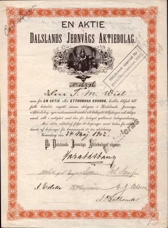Dalslands Jernvägs AB, 1902