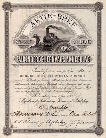 Falkenbergs Jernvägs AB, 1893