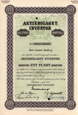 Investor, Aktiebolaget1000 kr
