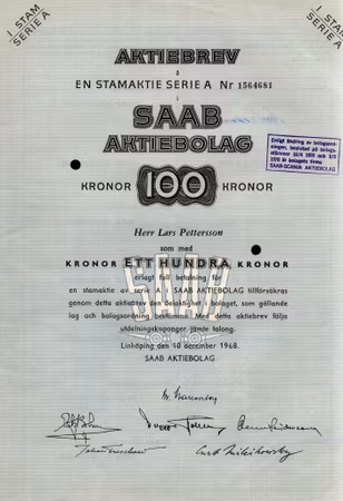 SAAB AB, 100 kr