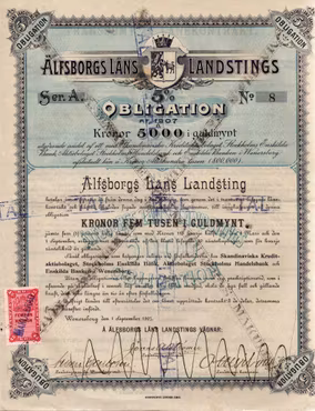 Älfsborgs Läns Landstings Obligation