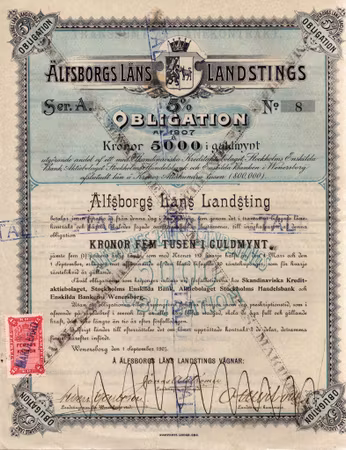 Älfsborgs Läns Landstings Obligation