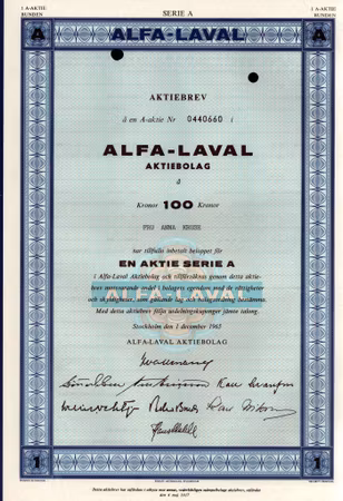 Alfa-Laval AB, 100 kr
