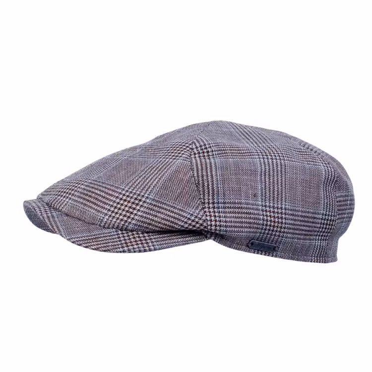 Wigens REA Newsboy Slim Cap Glencheck Blue 62