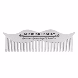 Mr Bear Family Moustache Steel Comb