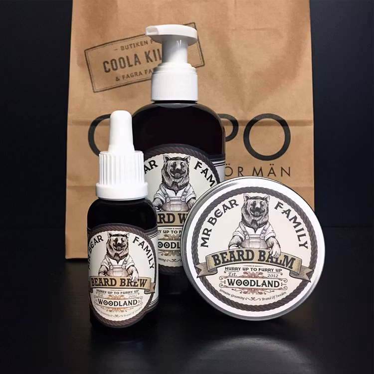 Ultimate Beard Kit, en trio med naturliga skäggprodukter som både rengör, återfuktar och stylar skägget.