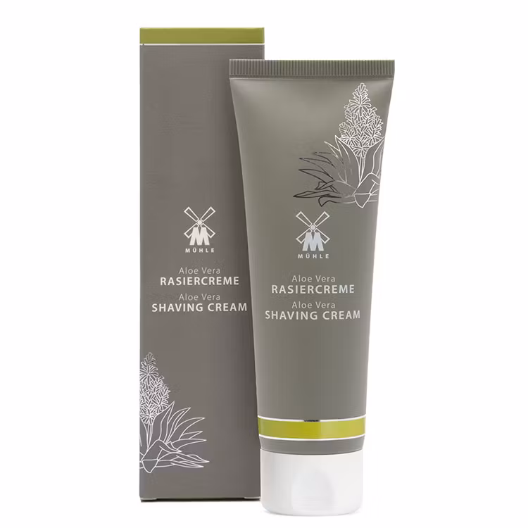 Mühle Shaving Cream Aloe Vera, rakkräm med lugnande Aloe vera, speciellt bra för en extra känslig hud.