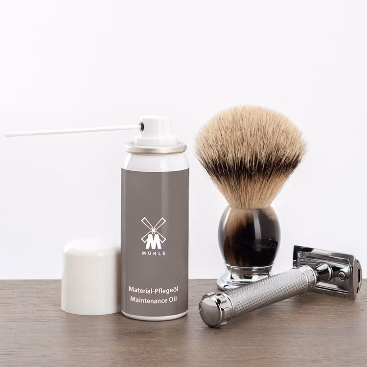 Mühle Maintenance Oil, universalolja som förlänger livstiden på rakblad, säkerhetshyvlar och andra verktyg.