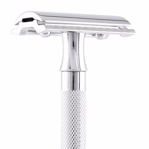 Merkur Säkerhetshyvel 24C, Säkerhetshyvel med extra långt handtag, perfekt även för kvinnor.