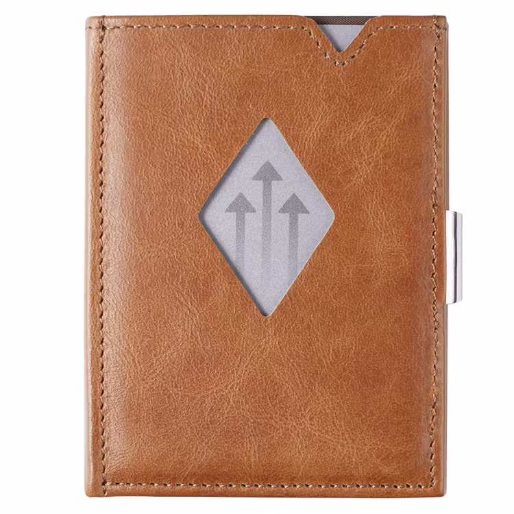 Exentri Multiwallet Sand, exklusiv och smart plånbok med myntfack och plats för kort, sedlar och kvitton.