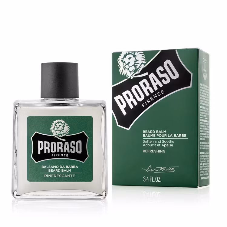 Proraso Beard Balm Refreshing, skäggbalm som mjukgör skägget och lindrar klåda i skäggbotten.