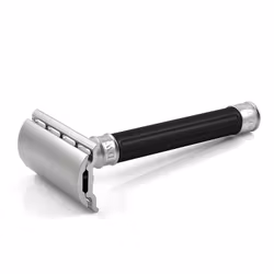 Edwin Jagger 3ONE6 Stainless Steel Black DE Razor