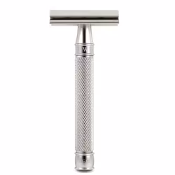 Edwin Jagger 3ONE6 Stainless Steel Knurled DE Razor