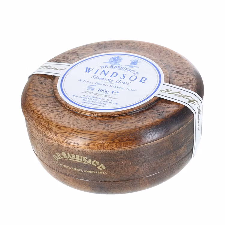 D.R. Harris Windsor Shaving Mahogany Bowl, Windsor raktvål i snygg träask.