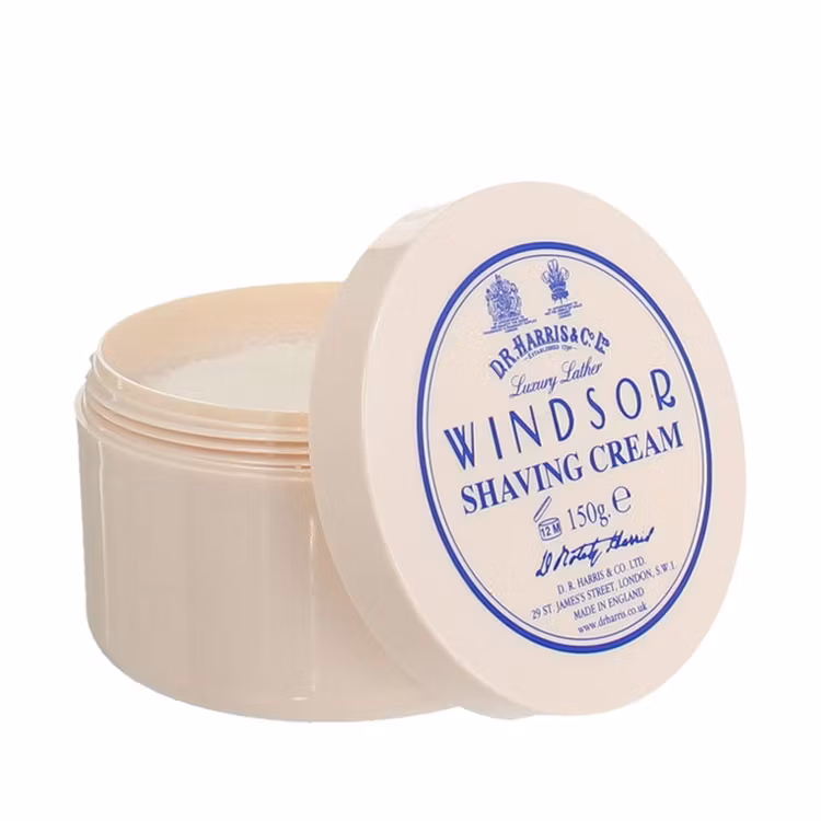 D.R. Harris Windsor Shaving Cream Bowl, Parfymerad rakkräm i burk som ger ett lyxigt lödder under rakningen.