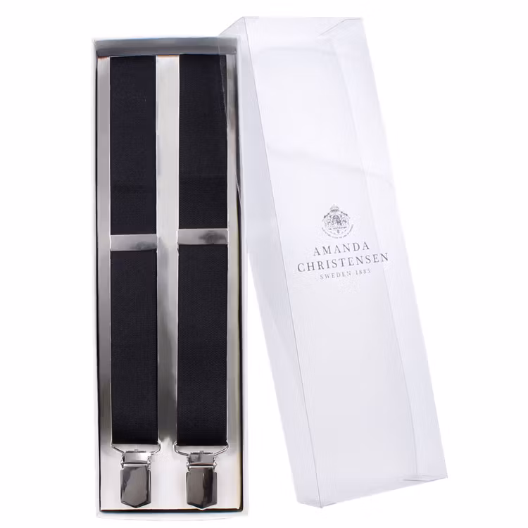 Amanda Christensen Hängslen Svart 3 cm, Svarta hängslen med rejäla spännen.