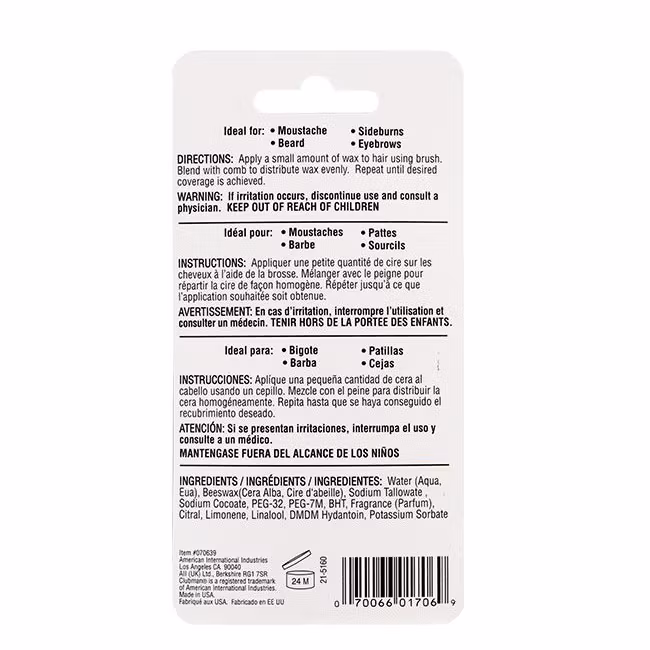 Clubman Pinaud Mustaschvax Neutral, Ofärgat mustaschvax med en klassisk formula.