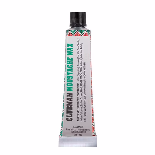 Clubman Pinaud Mustaschvax Svart, Färgat mustaschvax för att styla, fylla ut och täcka grått hår i mustaschen.