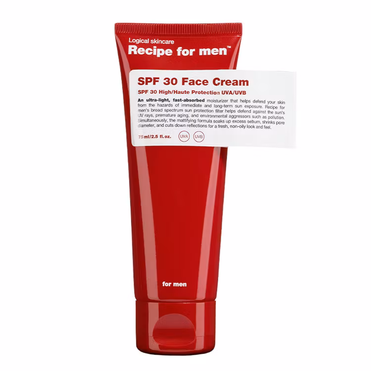 Recipe for men SPF 30 Face Cream