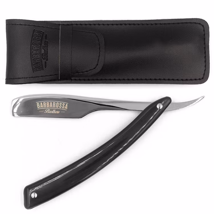 Barbarossa Brothers Japanese Kamisori Foldable Razor Jet Black