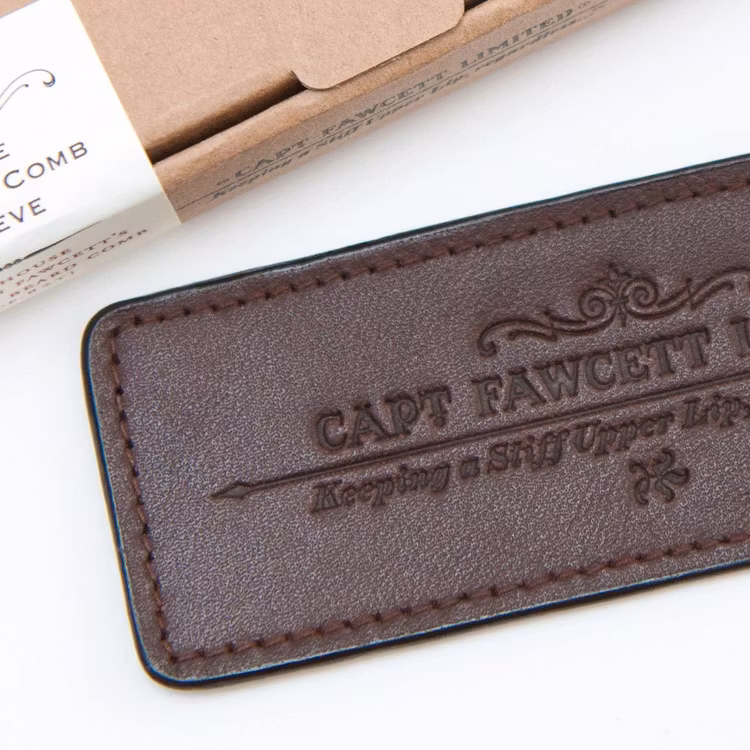 Captain Fawcett Leather Case for Folding Pocket Beard Comb