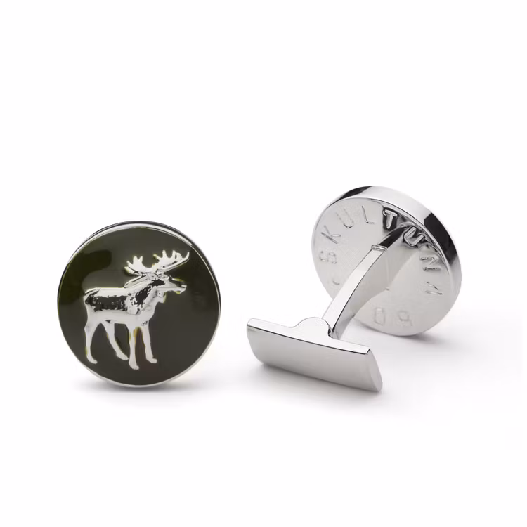 Skultuna The Hunter Silver & Green - The Moose