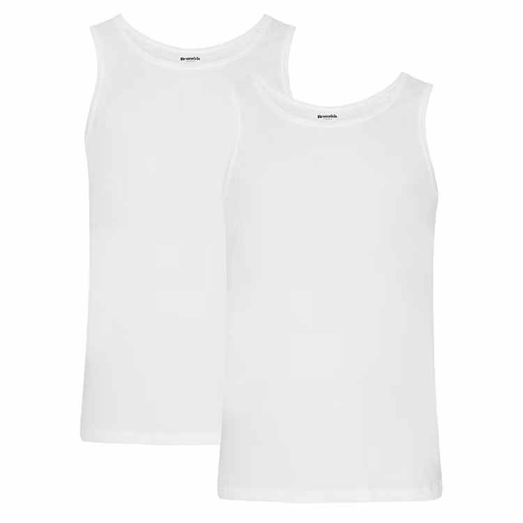 Resteröds Tank Top Organic Cotton 2-pack White