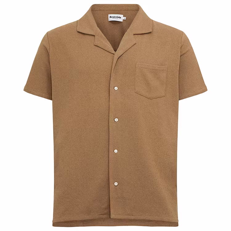 Resteröds Resort Shirt Terry Light Brown