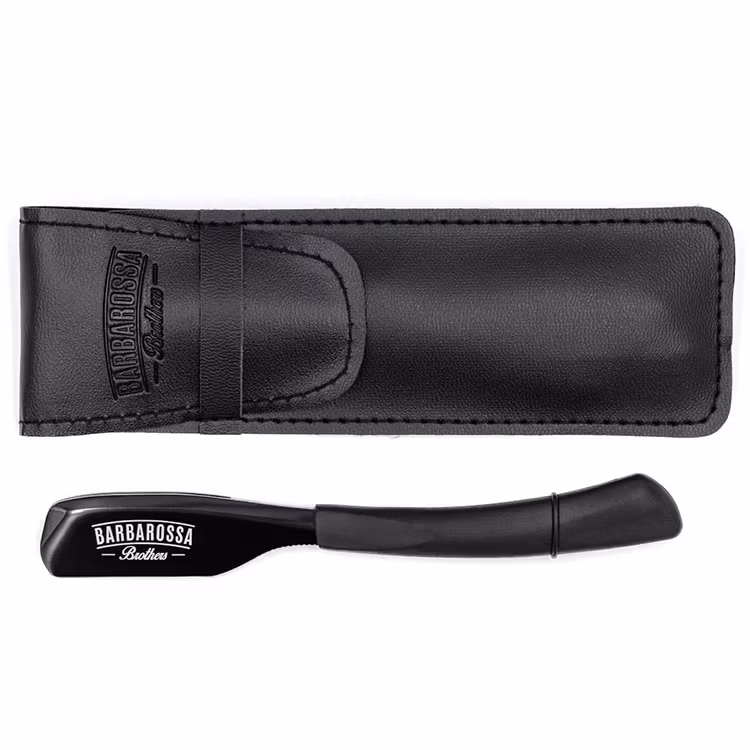 Barbarossa Brothers SHORT Japanese Kamisori Razor Matte Black