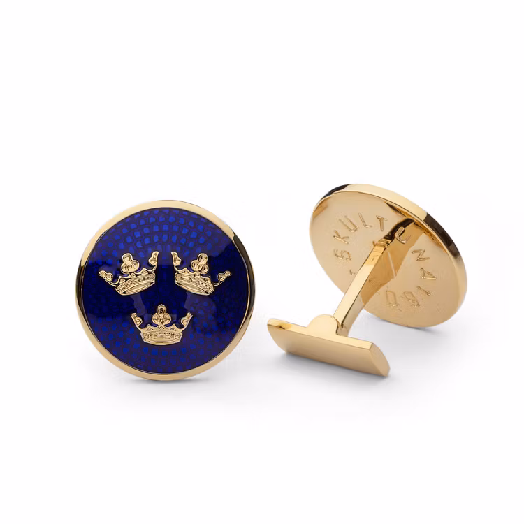 Skultuna Manschettknappar Tre Kronor Large Gold