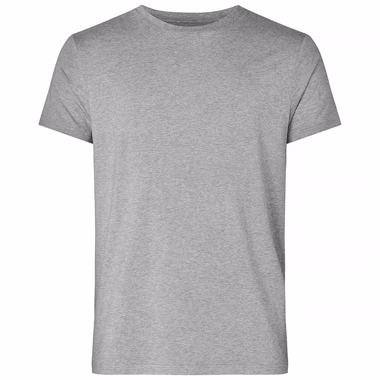 Resteröds R-Neck Tee Bamboo Grey Melange