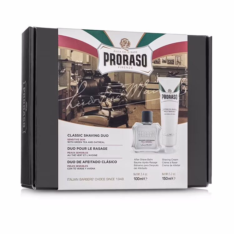 Proraso Gift Set Duo Sensitive Green Tea Balm & Cream