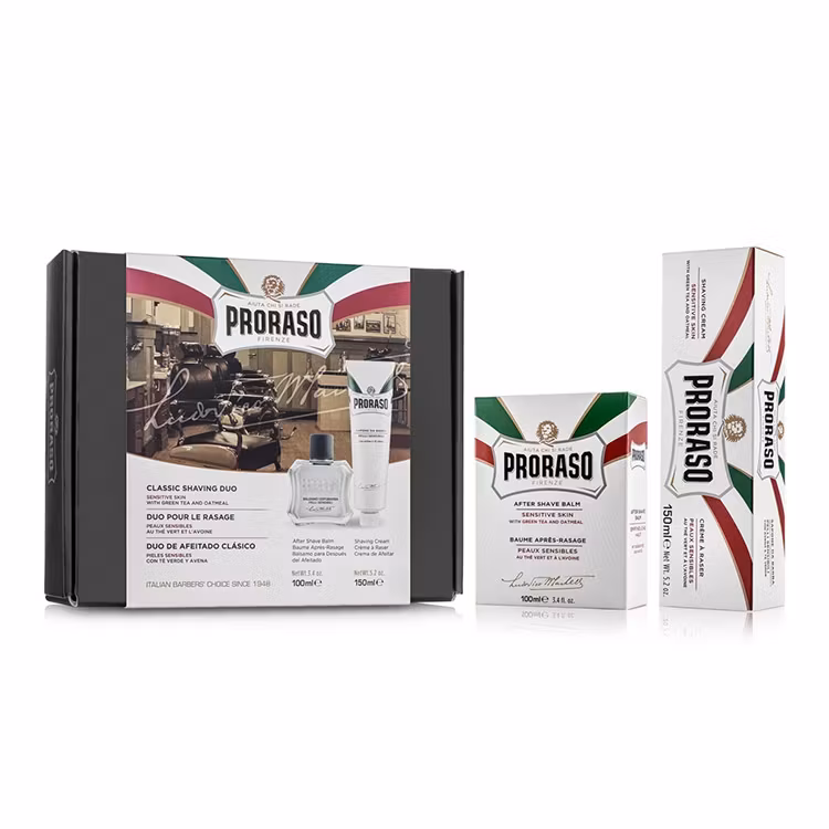 Proraso Gift Set Duo Sensitive Green Tea Balm & Cream