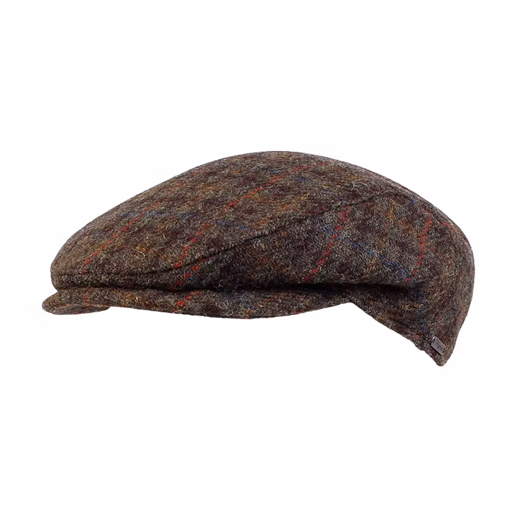 Wigens Harris Tweed Ivy Slim Cap 707 Olive