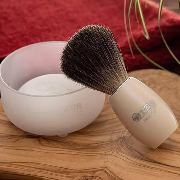 Dovo Rakborste Pure badger Akryl Ivory