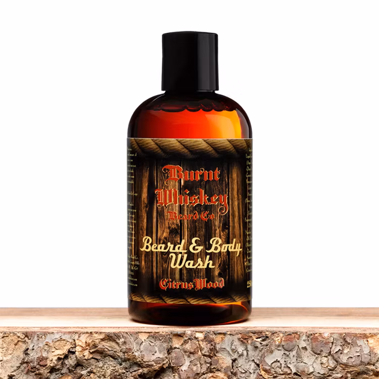 Burnt Whisky Beard Co. Citrus Wood Beard & Body Wash