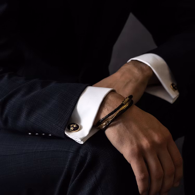 Skultuna Sveriges Riksvapen Tre Kronor Oval Gold Plated