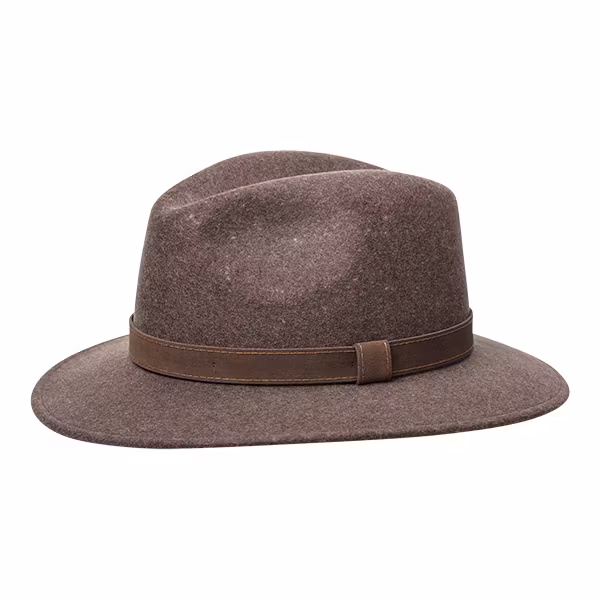 Wigens Bosco Wool Hat Brown Melange